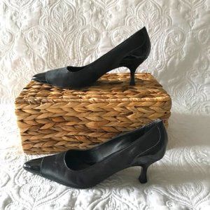 Kenneth Cole Black Patent Leather Toe Heels